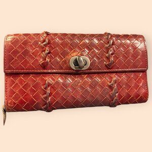 Authentic Vintage Bottega Veneta Intrecciato Leather Continental Wallet